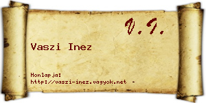 Vaszi Inez névjegykártya